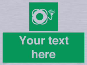 Custom sign safe condition Lifebuoy with light